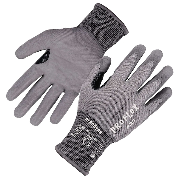Ergodyne ANSI A7 PU Coated CR Gloves, Gray, Size M, PR 7071 - main